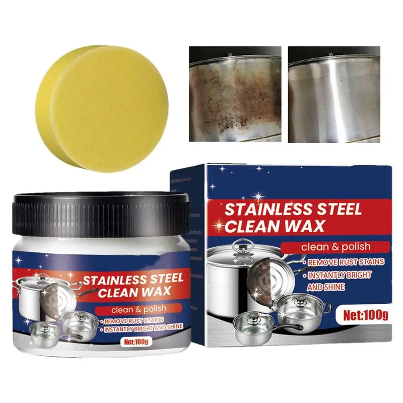 

Stainless Steel Cleaning Paste Polishing Stainless Steel Cream 100g Polishing Stainless Steel Cream Powerful Oven Cleaner For