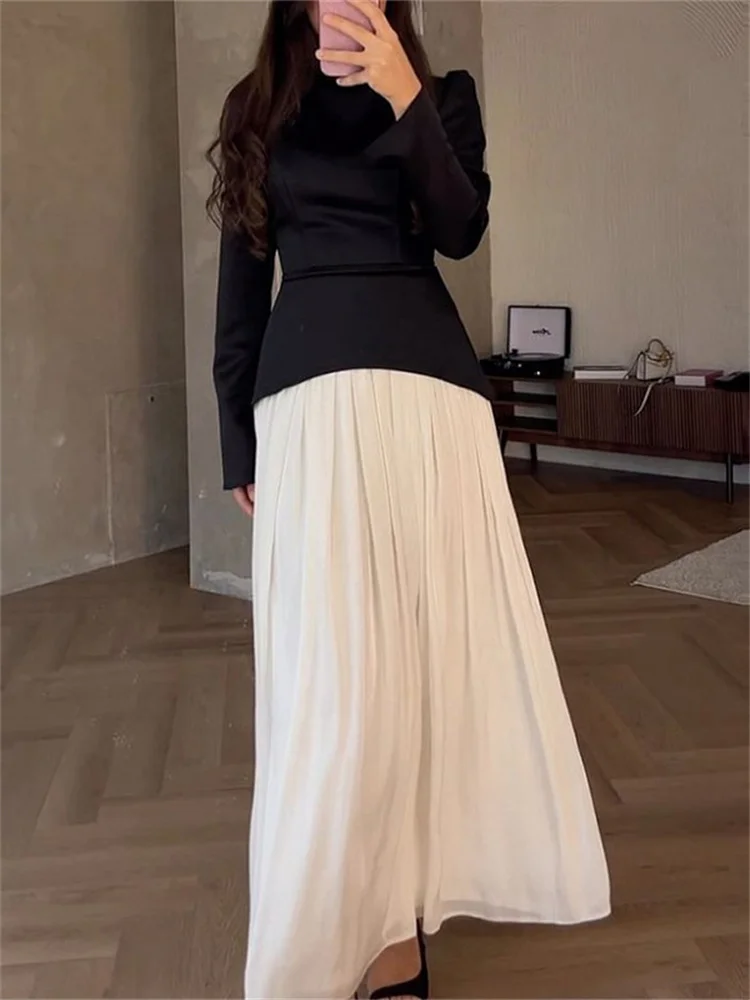 Wmstar Dresses for Women XS-3XL Solid Sexy Long Sleeve Office Lady Maxi Dress New Fashion Club Outfits Wholesale Dropshipping