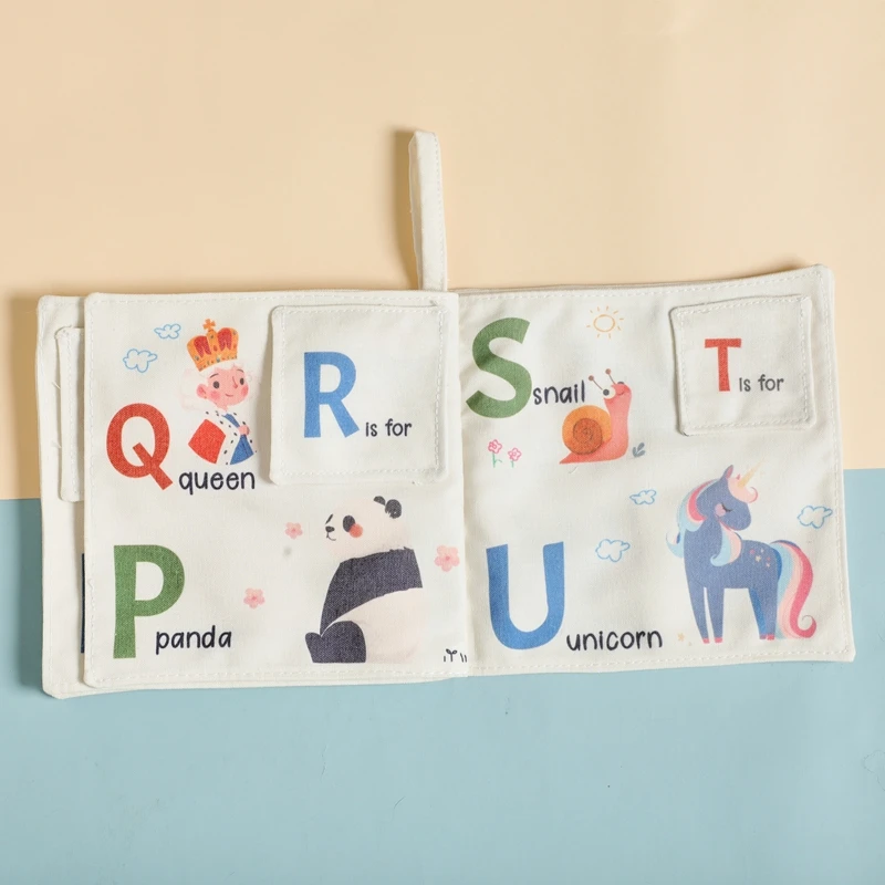 Baby Montessori Spielzeug Tier Tuch Sensorischen Buch Baby Cartoon Tier Erkenntnis Weiche Buch mit Spiegel Frühen Lernen Spielzeug – Detail 20