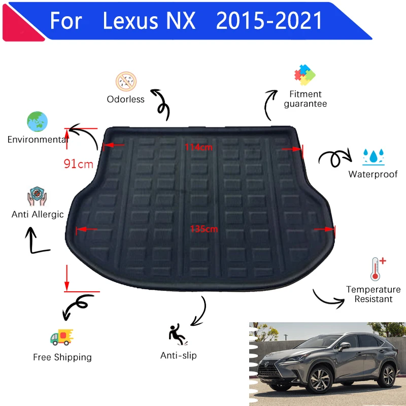 

Car Anti-dirty Trunk Mats for Lexus NX300h Accessories NX NX200T NX300 2015~2021 AZ10 Rear Cargo Tray Trunk Pads 3D EVA Material