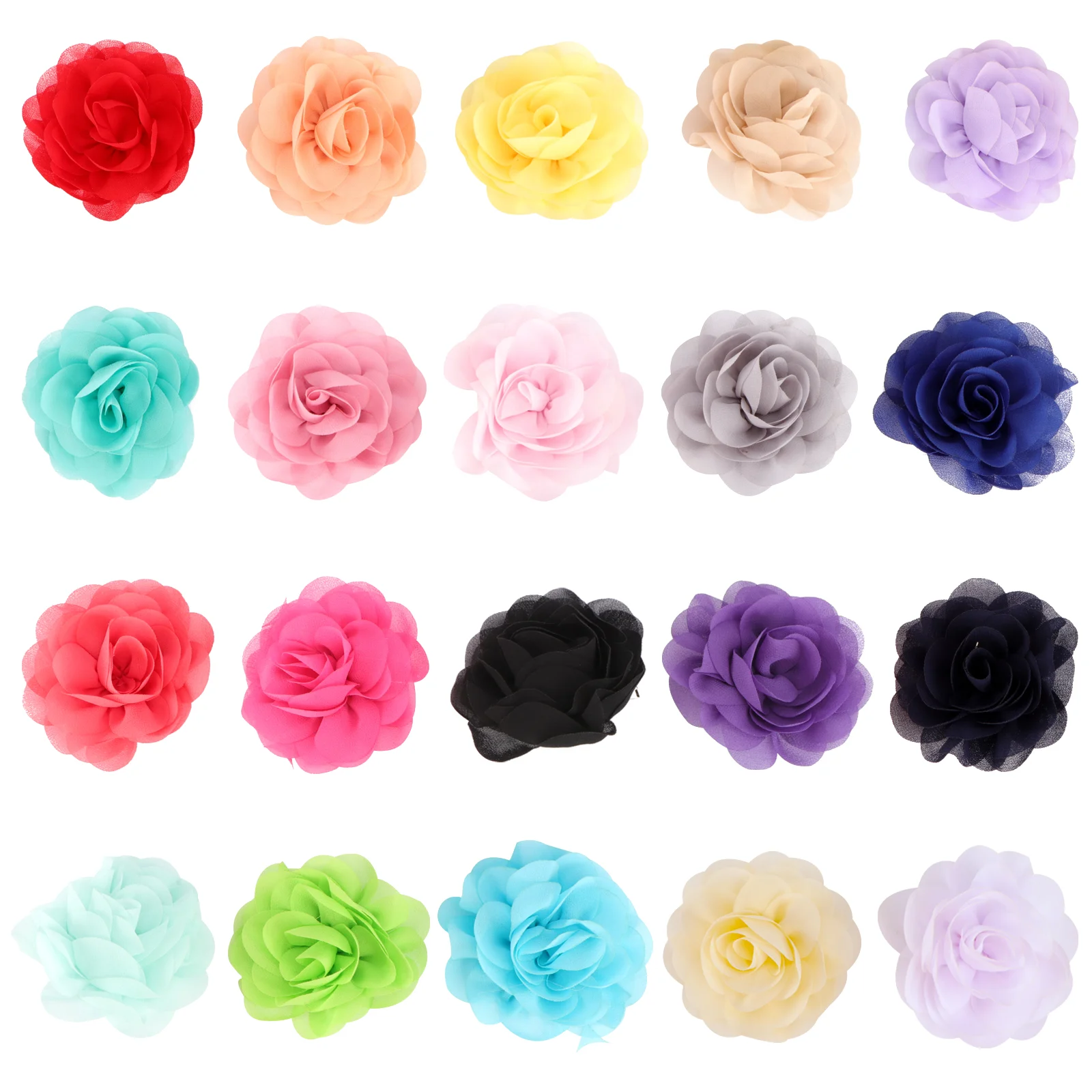 

20 Pcs Rose Hair Clip Clips Issue Card European and American for Girls Flower Child Jewelry