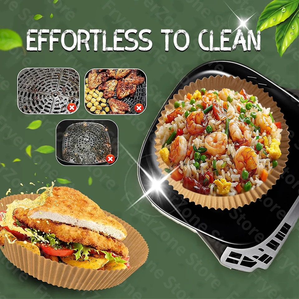 2 Fogli Di Carta Forno Rotonda Per Friggitrice Ad Aria – Antiaderente, Resistente Al Calore, Riutilizzabile – Adatta Per Airfryer, Forno E Tostapane – Facile Da Pulire