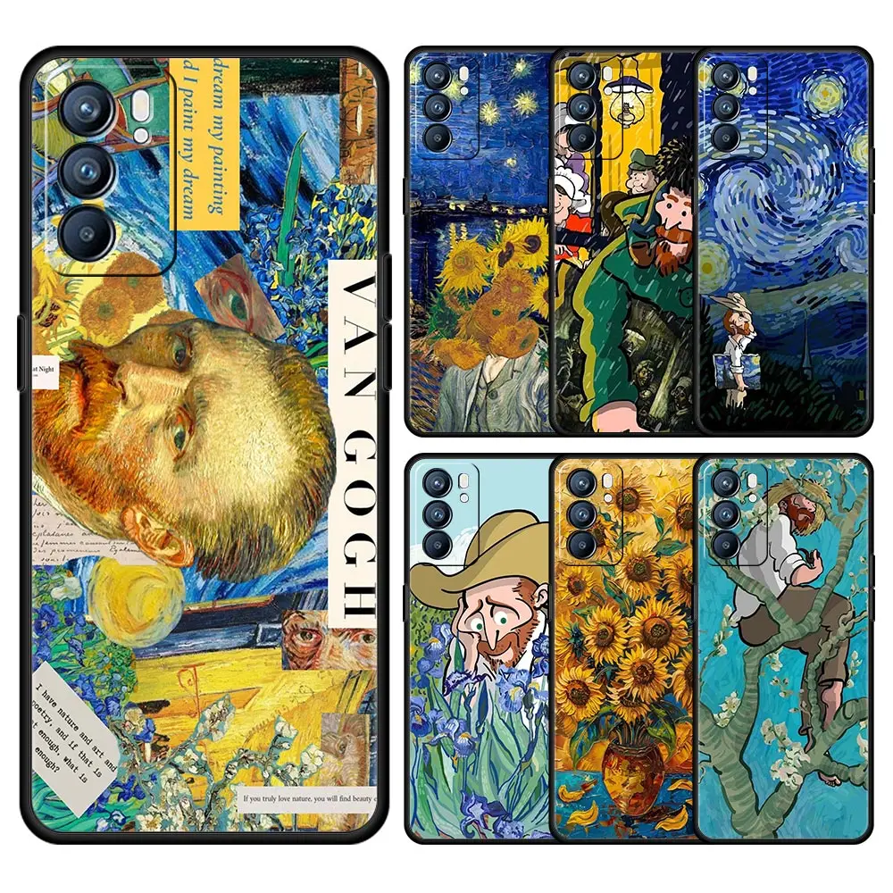 Van Gogh Starry Night Flower Phone Case Cover