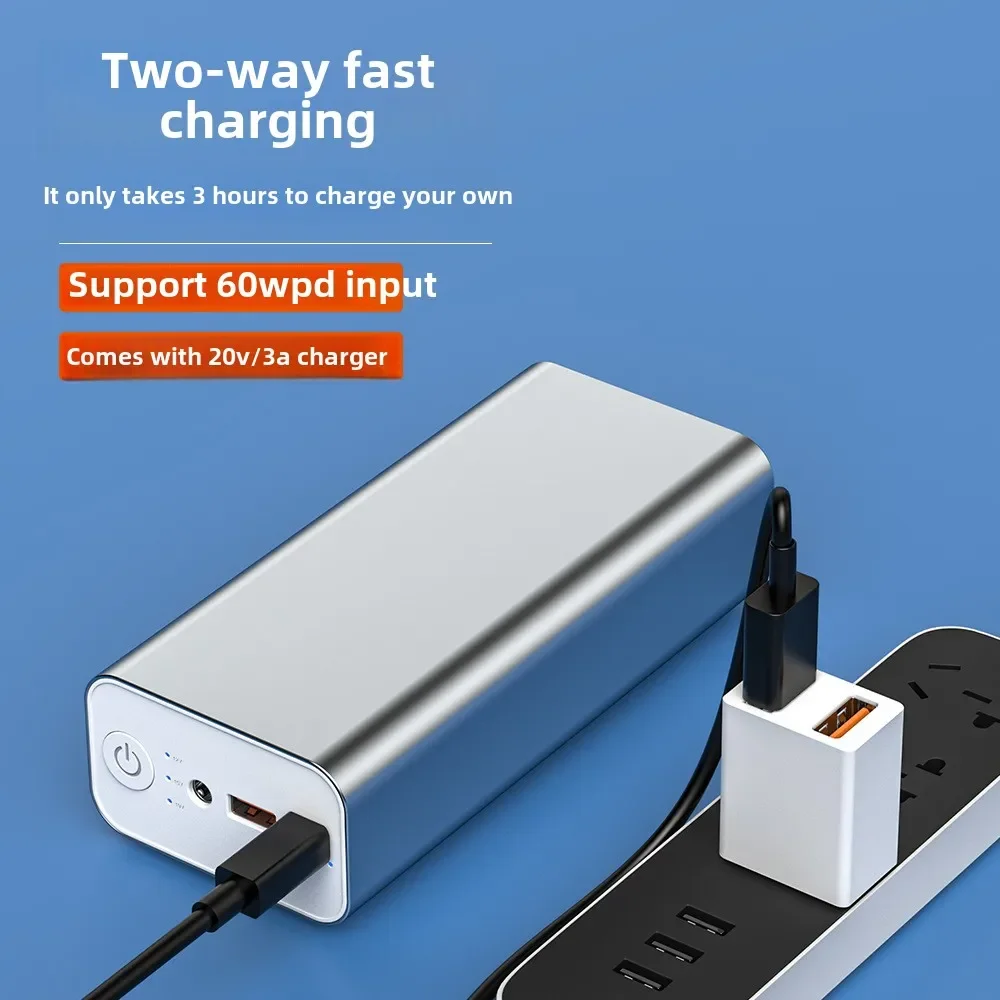 PD 고속 충전 65W 노트북 파워 뱅크 30000mAh 알루미늄 합금 DC 포트 76W 고출력 19V 모바일 전원 공급 장치 BCAK