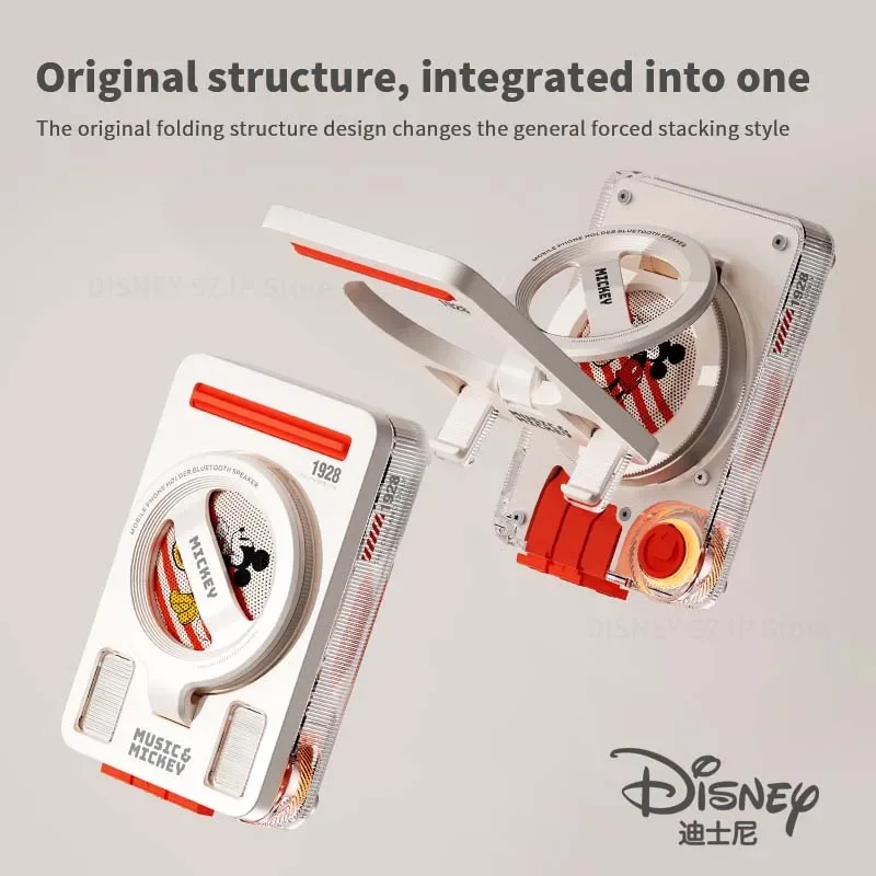 Disney Speakers Bluetooth Wireless Mickey Speakers Mobile Phone Stand 2 in 1 Bluetooth Audio Heavy Bass Desktop Laptop M-2