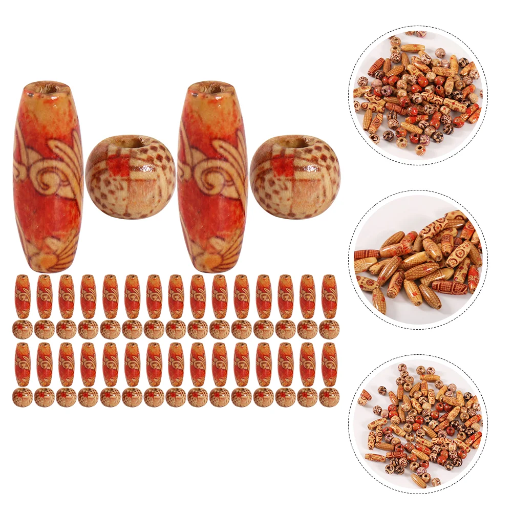 

Spacer Bead Wooden Beads Decor for Crafts Jewelry Making Bulk DIY Loose Garland