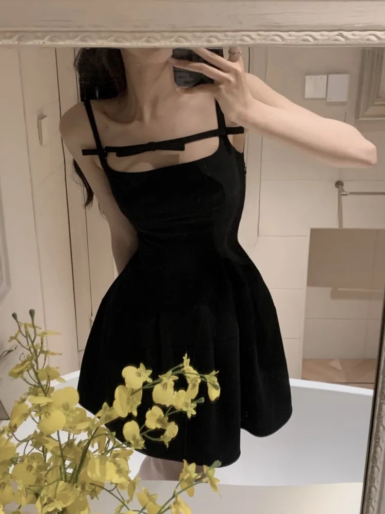 New Summer Short Dress Women Slim Spaghetti Strap Evening