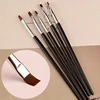 5pcs Nail Brushes Flat Head Nail Gel Polish Builder Extension Phototherapy Painting Drawing Art Pen Manicure Tools Accessories 4