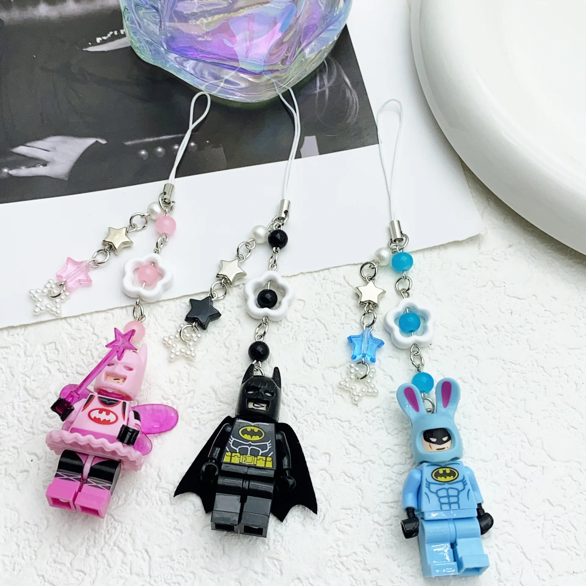3D Fairy Star Bat Keychain Figure Character Phone Charm Personalized Backpack Accessory Gifts Cute Handmade Bat Keychain anime keychain keychain pendant