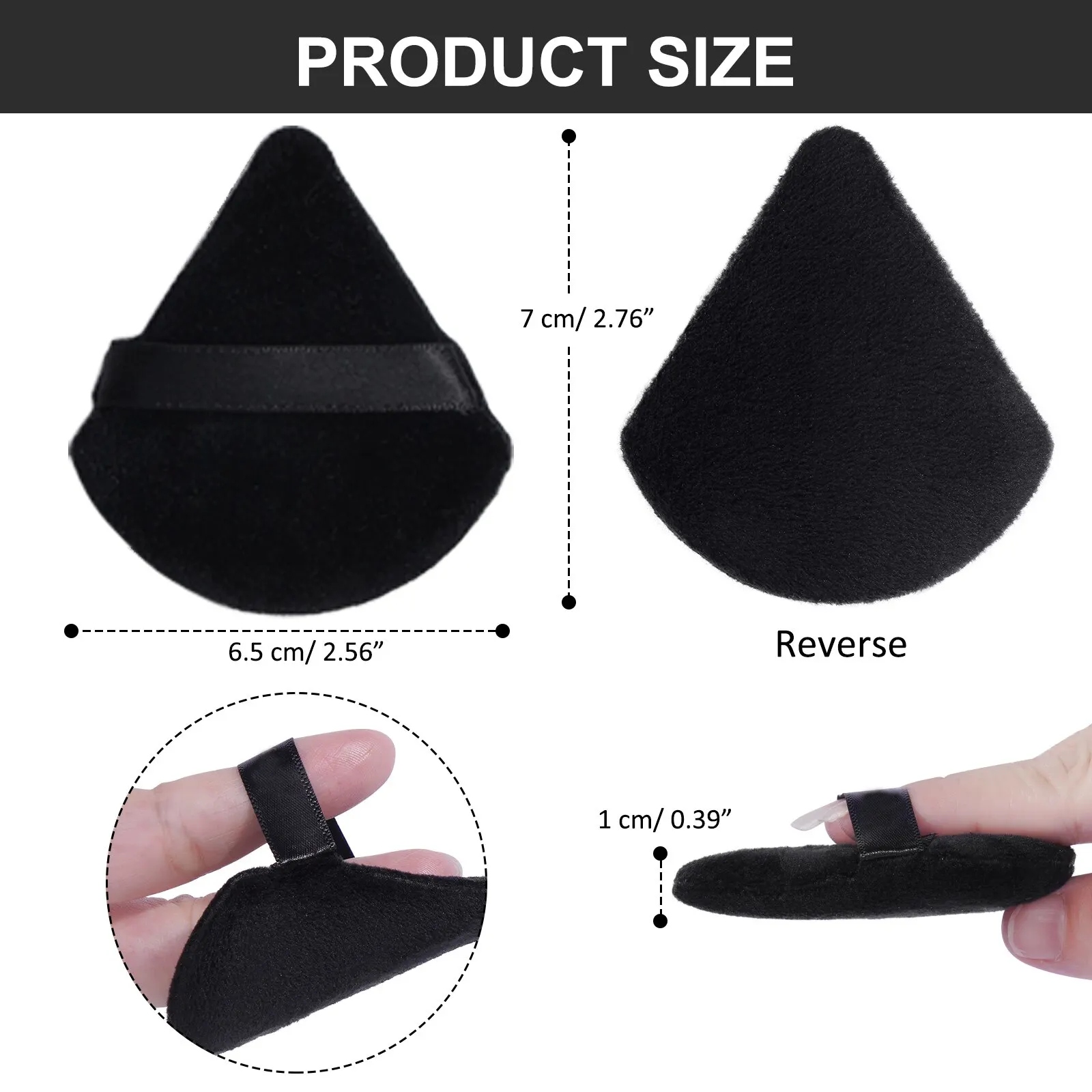 MAANGE 10/12 Pcs Triangle Powder Puff Wet Dry Use For Loose Powder Liquid Cosmetic Soft Plush Powder Puff Makeup Foundation 5