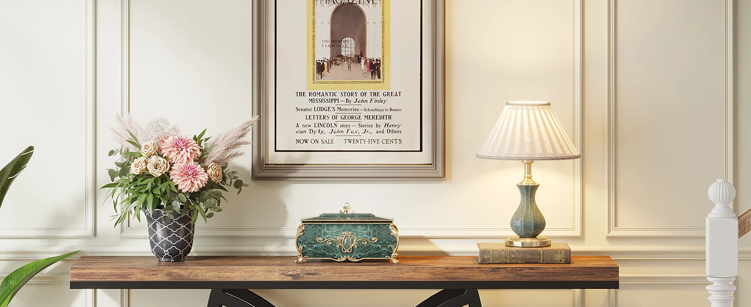 tribesigns coutry rustic console table