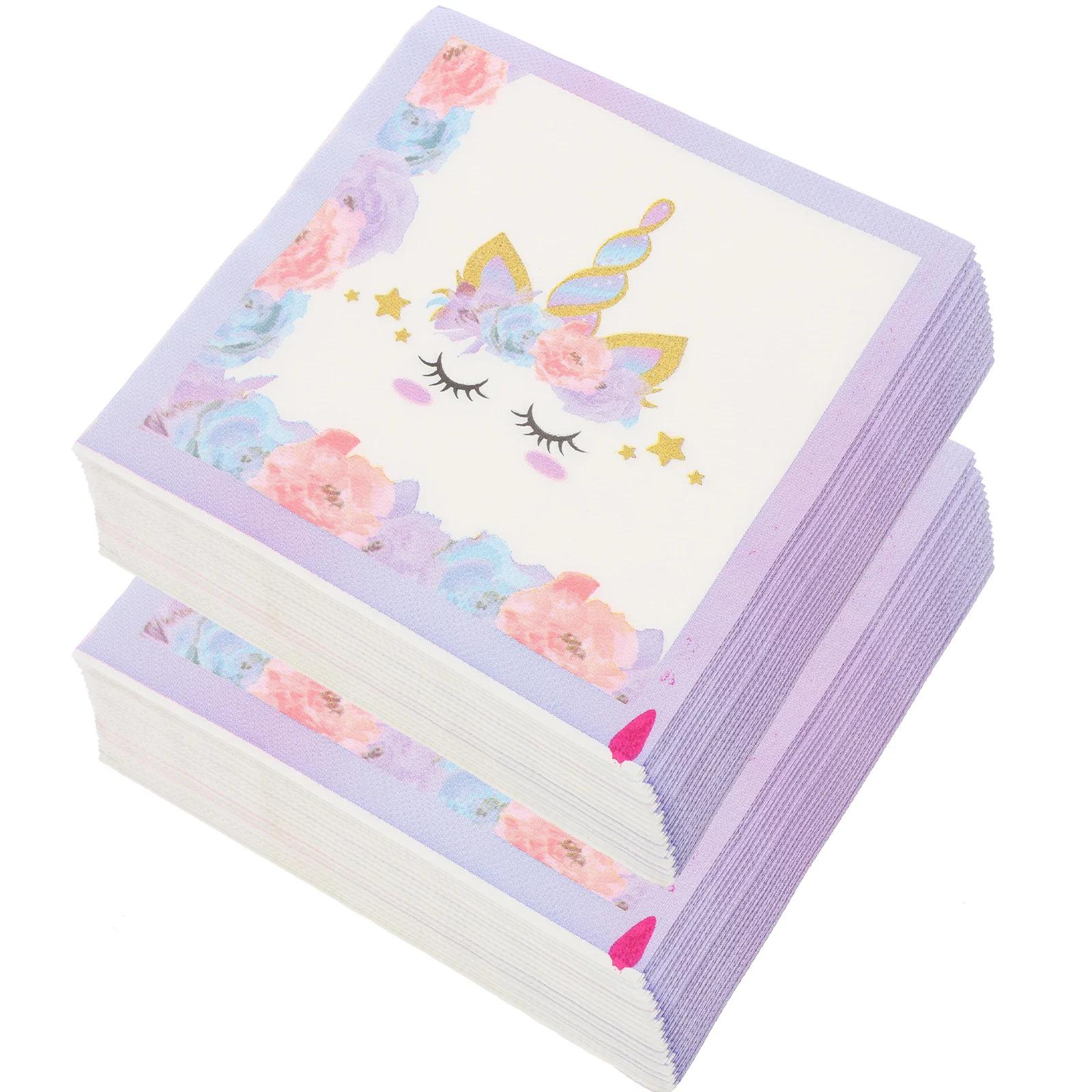 

40 Sheets Paper Napkin Adorable Party Napkins Unicorn Printing Decor Decorate Decors Child