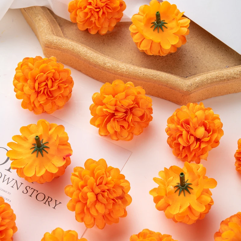 Artificial Hydrangea Flowers 100PCS Wedding Home Party Room Decoration Christmas Candy Box Fake Silk Scrapbook Plants