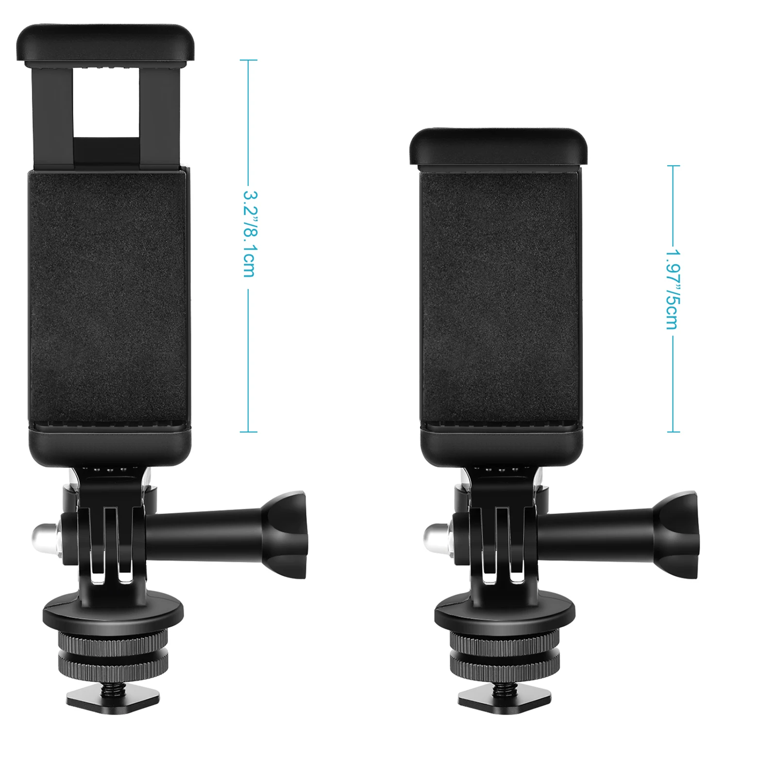 Phone Holder with Hot Shoe Mount Adapter Kit for GoPro Hero 11/10/9/8/7/6/5 DJI
