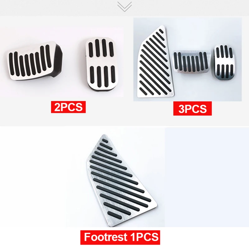 Car Pedals Aluminum Car Accelerator Footrest Pedals Plate Brake Pedal Cover For Toyota C-HR CHR AX10 AX50-Accessories