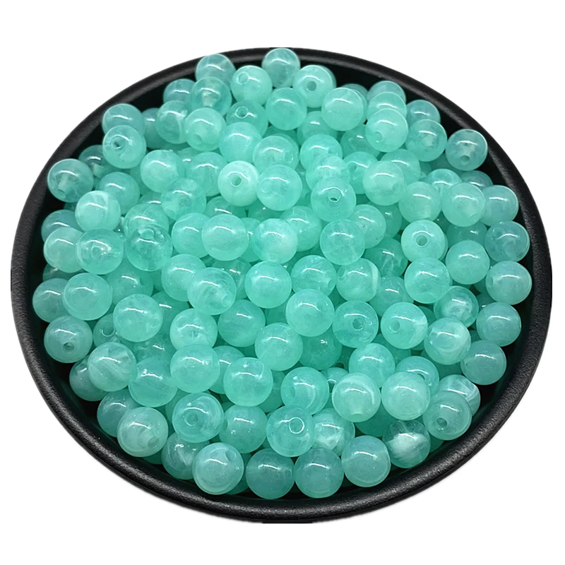 Colorful Acrylic Round Beads for Jewelry Making and DIY Accessories