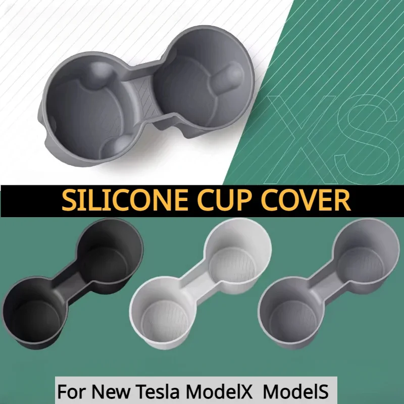 

For New Tesla ModelX Model S Center Water Cup Holder Drink Holder Storage Cup Stopper Cover Decorative 2023-2024 Car Accessories