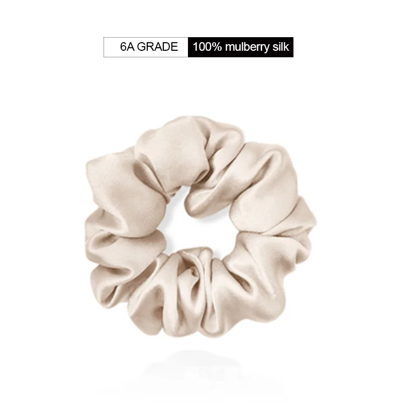 Luxurious 22 Momme Mulberry Silk Hair Scrunchie - Elegant 3.5cm Elastic Hair Tie