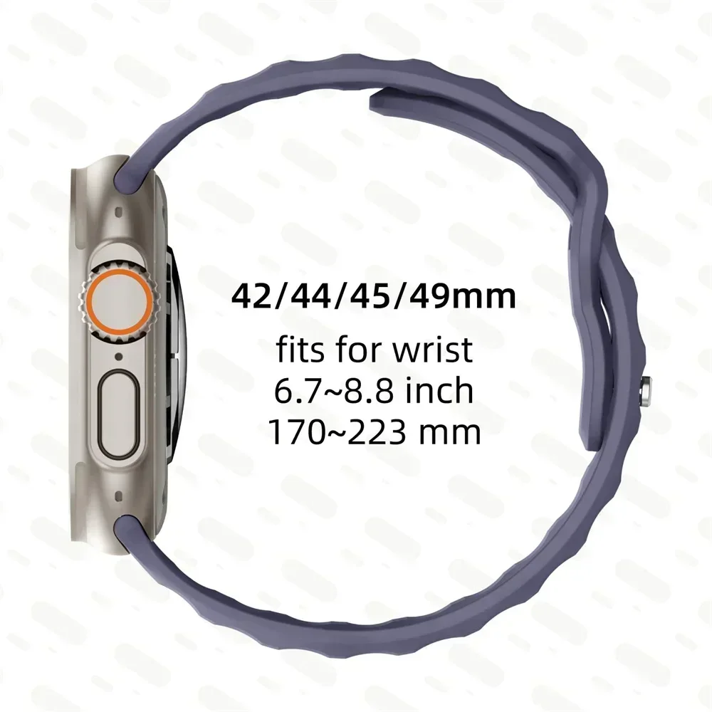 ساعة أبل الرياضية ذات ثقب هوائي من السيليكون ، فرق...