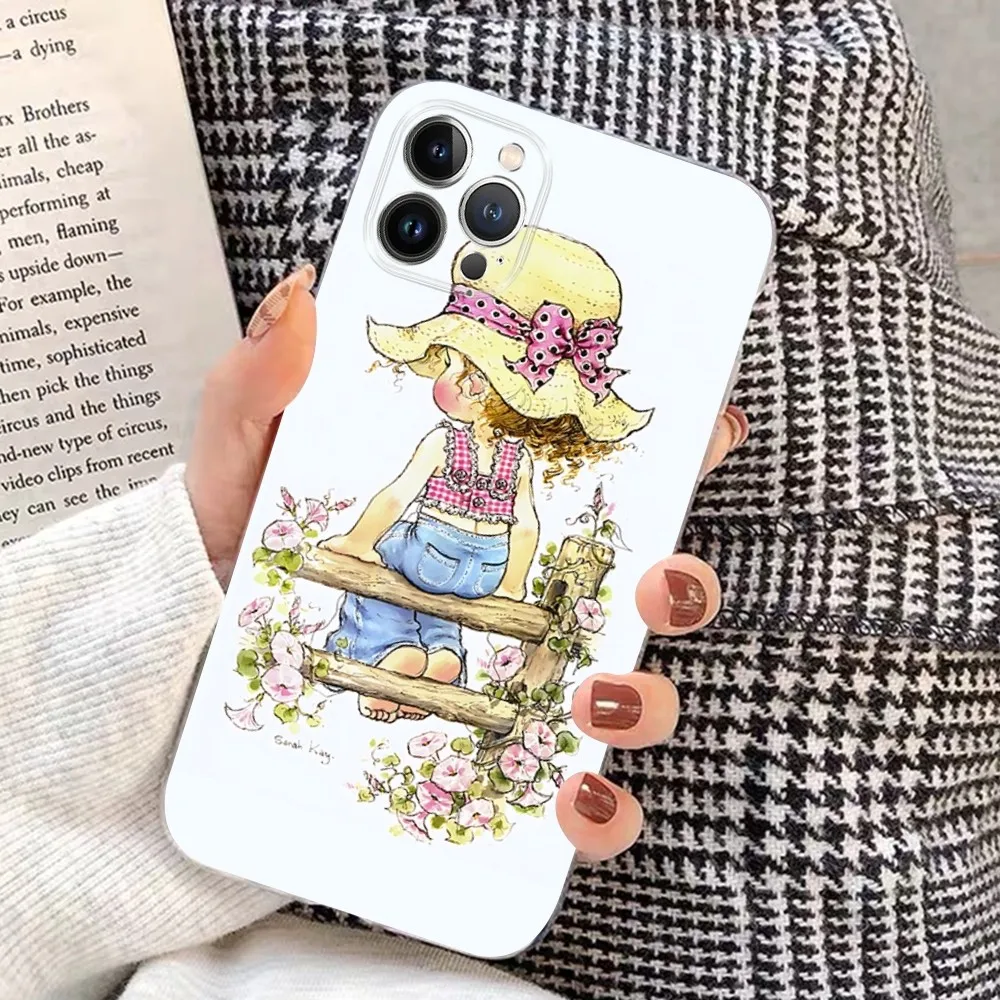 Sarah Kay Girl Cute Phone Case with Clear Back Cover