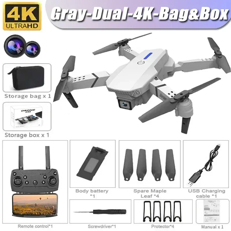 ตัวเลือกสินค้า โดรน 4K กล้องคู่ พับได้ ของเล่นเด็ก