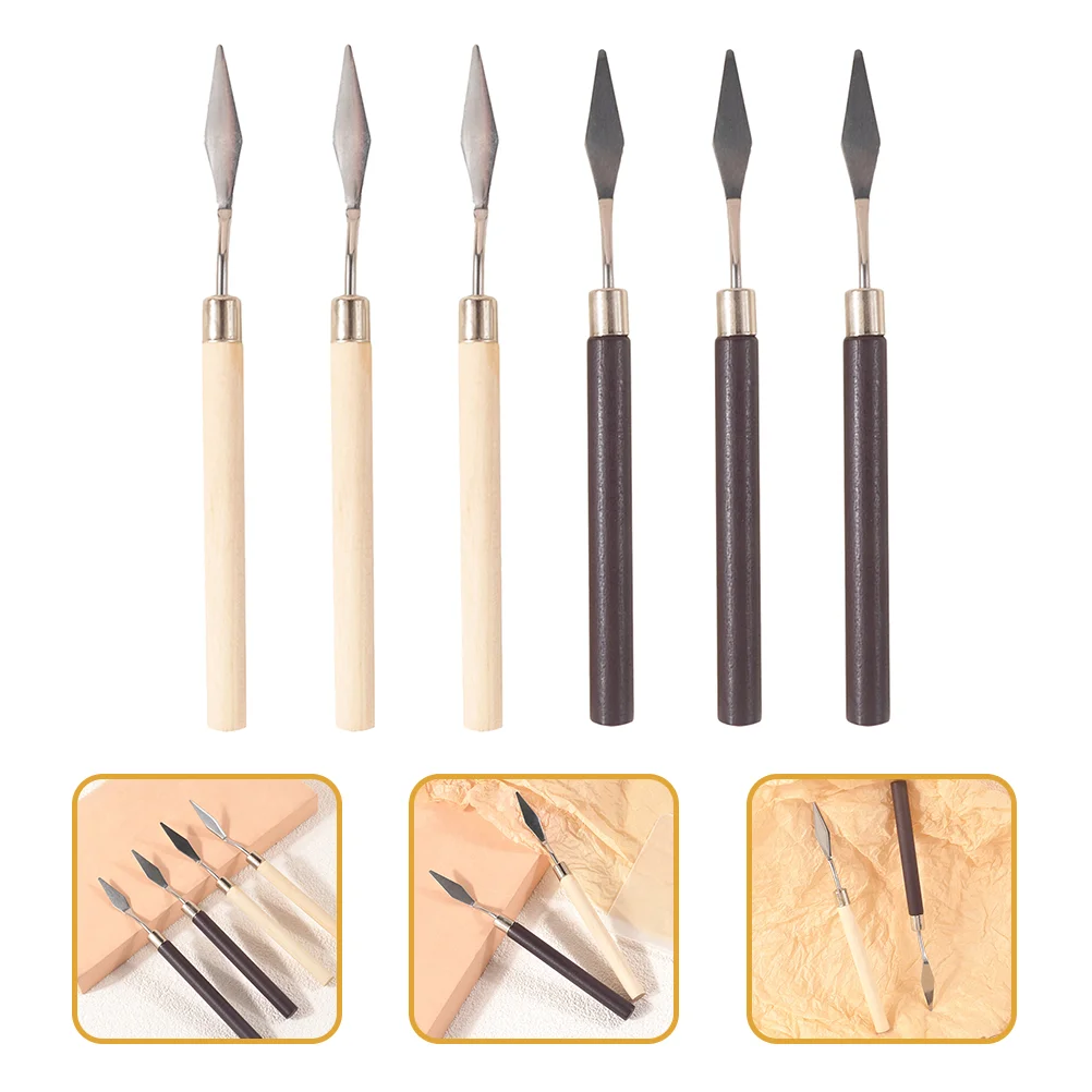 6 Pcs Paint Tools Nail Glue Stick Mixer Stirring Rod Salon Mixing Rods Spatula Makeup Foundation