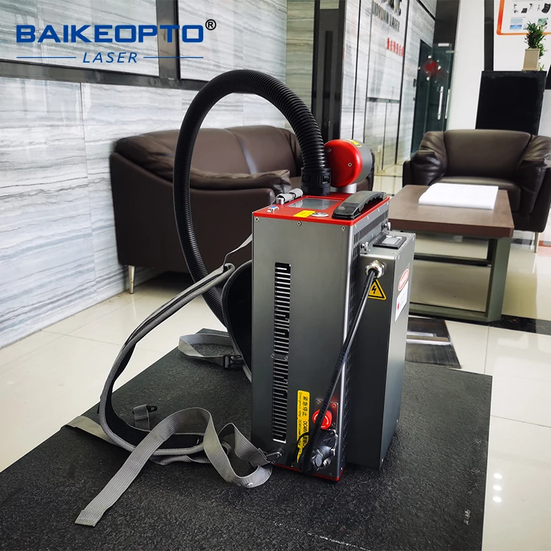 Cheap Laser Rust Remover 100 Watts Pulsed Laser Cleaner Backpack Laser Cleaning Machine 5