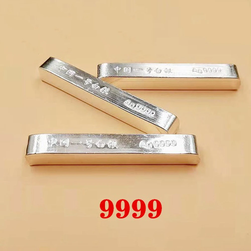 

1pcs 9999 real pure silver bar10g 20g 30g 50g silver ingot bar with stamp bullion