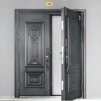Cast Aluminum Double Door, Courtyard Entrance Door, Anti-theft, Waterproof and Rust Proof, Customizable Size 2