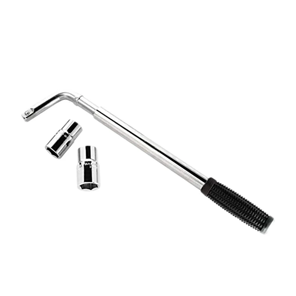 

Telescoping Lug Wrench, Wheel Wrench with CR-V Sockets (17/19, 21/23mm)
