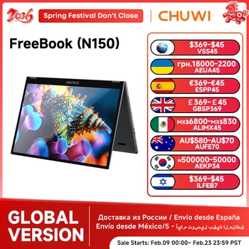 CHUWI FreeBook Laptop Intel N150 Quad Core 16GB LPDDR5 512G SSD Tablet PC 13.5 pollici FHD Touch Screen Windows 11 WIFI6 Desktop