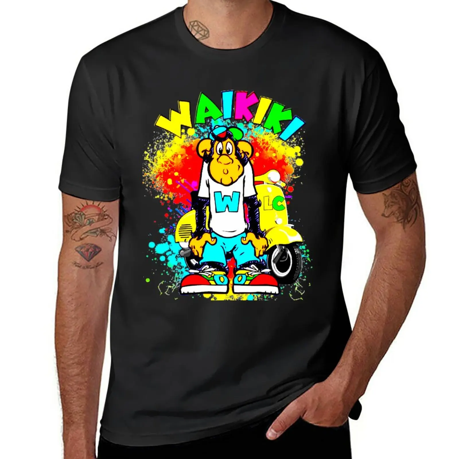 

Waikiki, friends T-Shirt oversizeds cute tops blacks summer top Short sleeve tee men