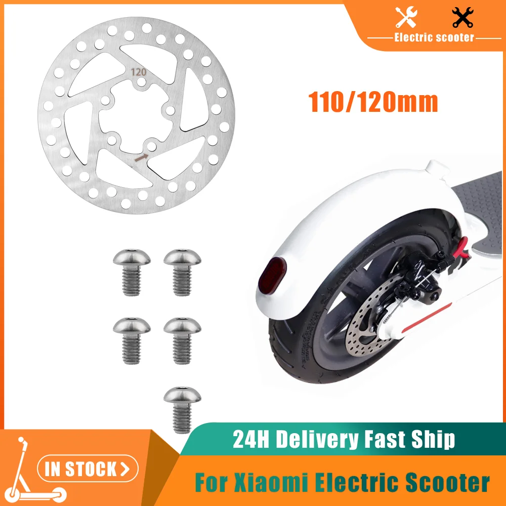 M365 PRO 110/120mm Brake Disc w/ 5pc Screws For Xiaomi Mijia Electric Scooter 