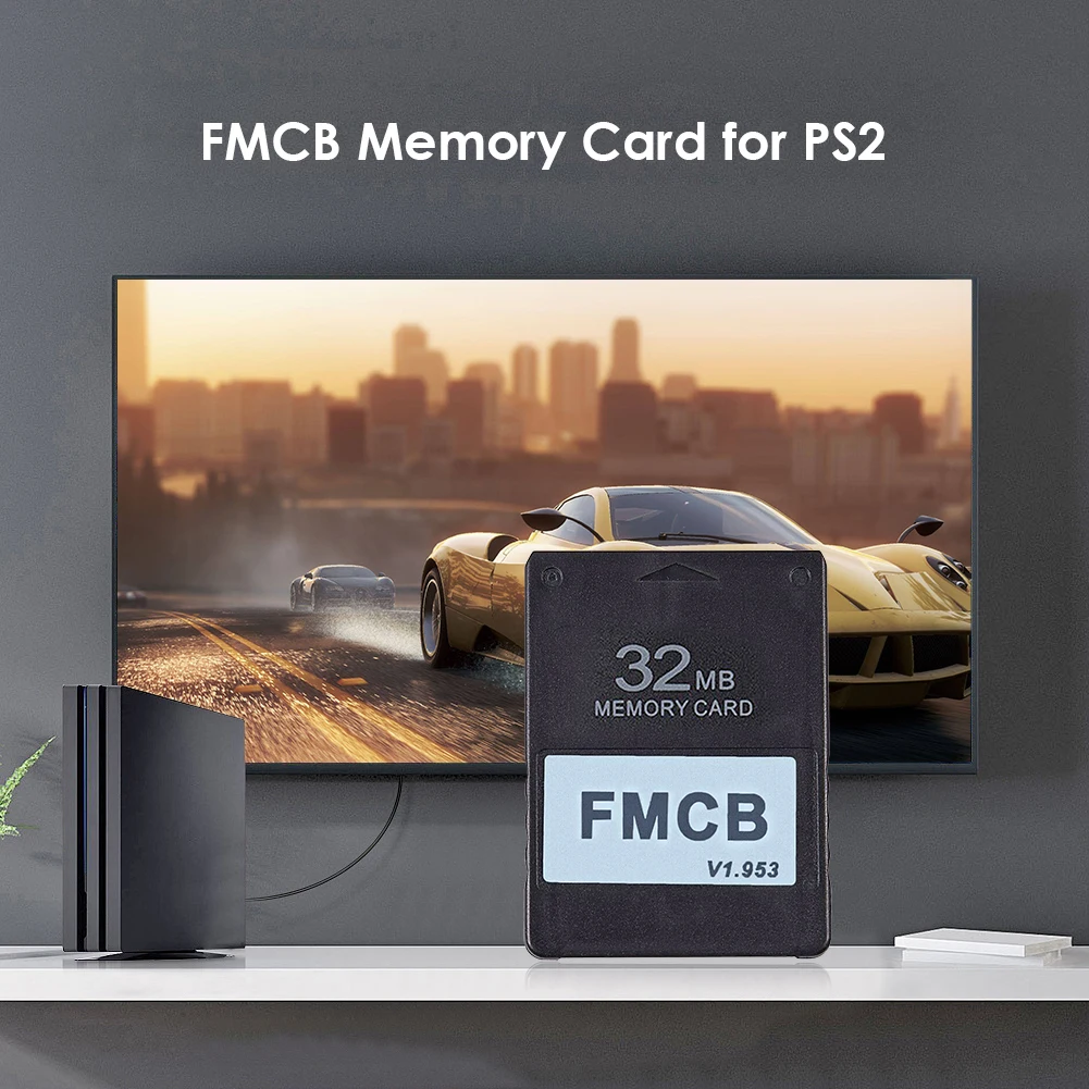 FMCB v1.966 Memory Card for Sony PS2 Game Console 8MB/16MB/32MB/64MB Free McBoot Game Saver for Playstation2 Fat Consoles