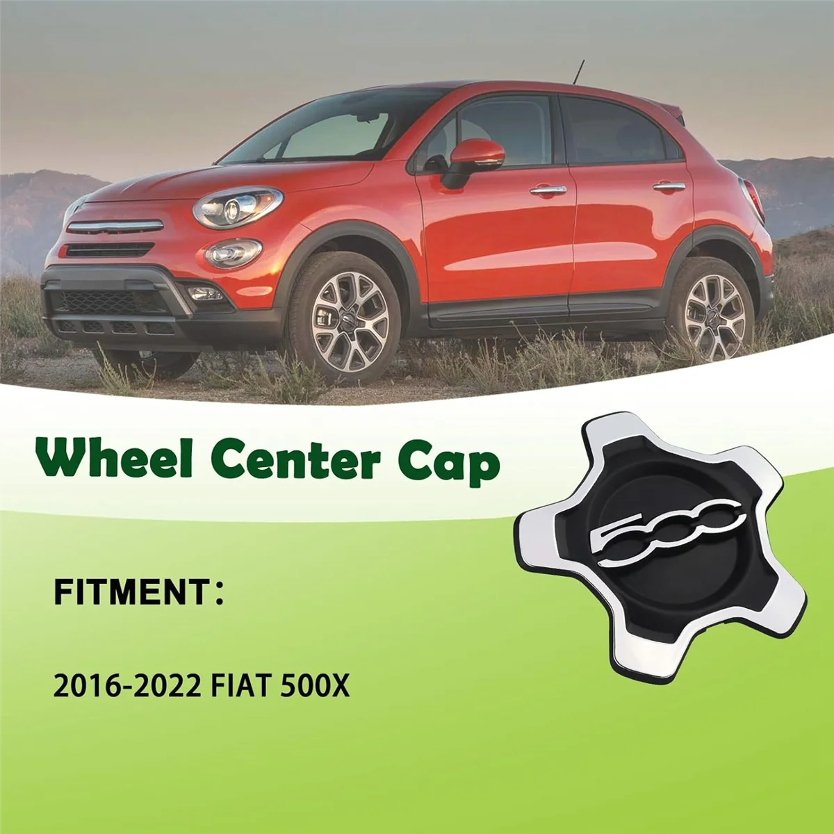 Car Wheel Center Cap Cover for 500X-6AN69LXHAA Dust Cover Car Accessories Silver car wheel cap
