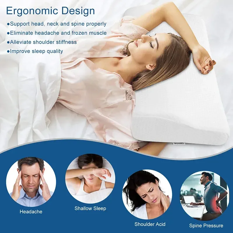 Memory Foam Bed Orthopedic Pillow Neck Protection Slow Rebound Memory Pillow Butterfly Shaped Health Cervical Neck 3