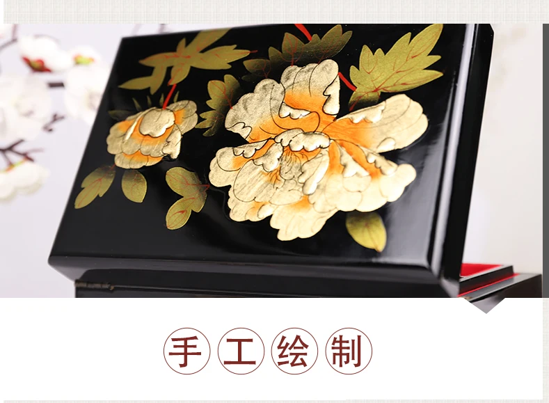 ラッピング無料 レトロ 漆器 ジュエリー 収納ボックス Antique Alive