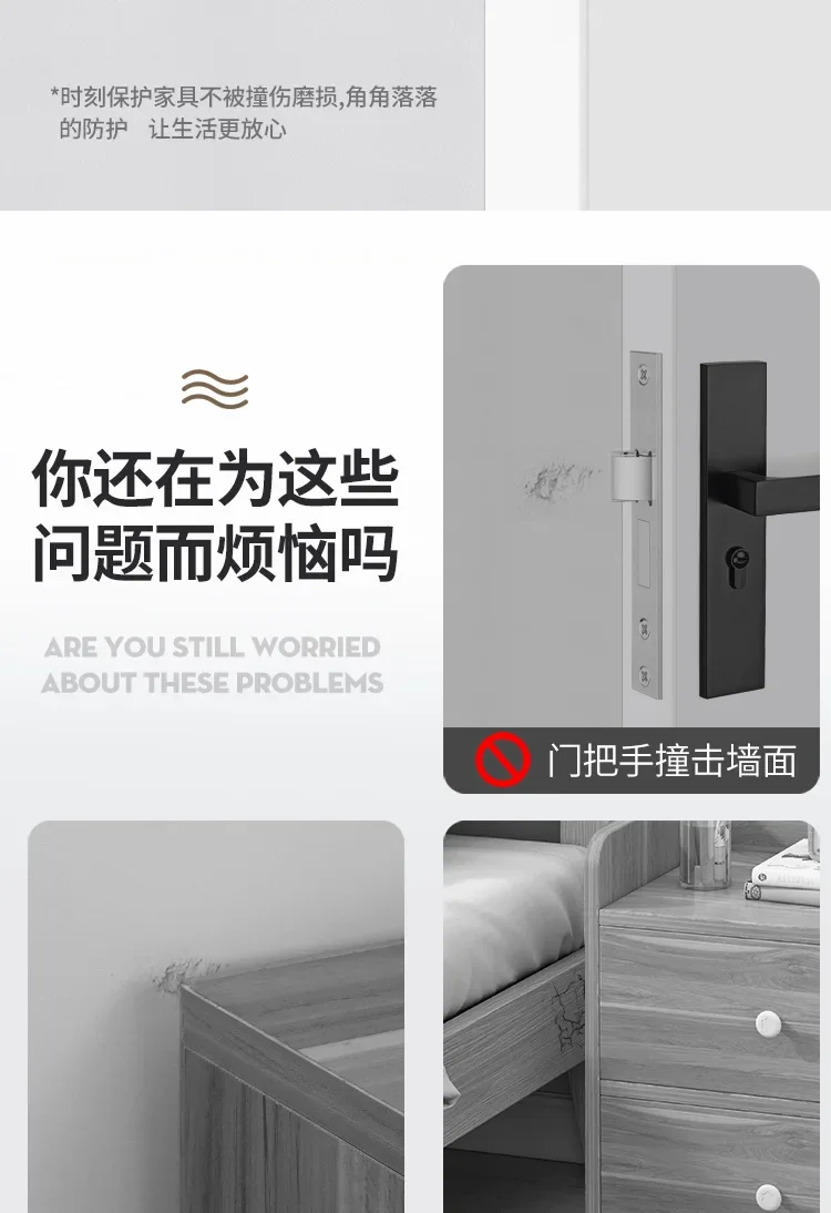 Description Picture 3 of itemxgnvpy DoorStopper Silicone Handle Bumpers Self-Adhesive AntiShock Porte Protection Pad HomeImprovement WallGuard