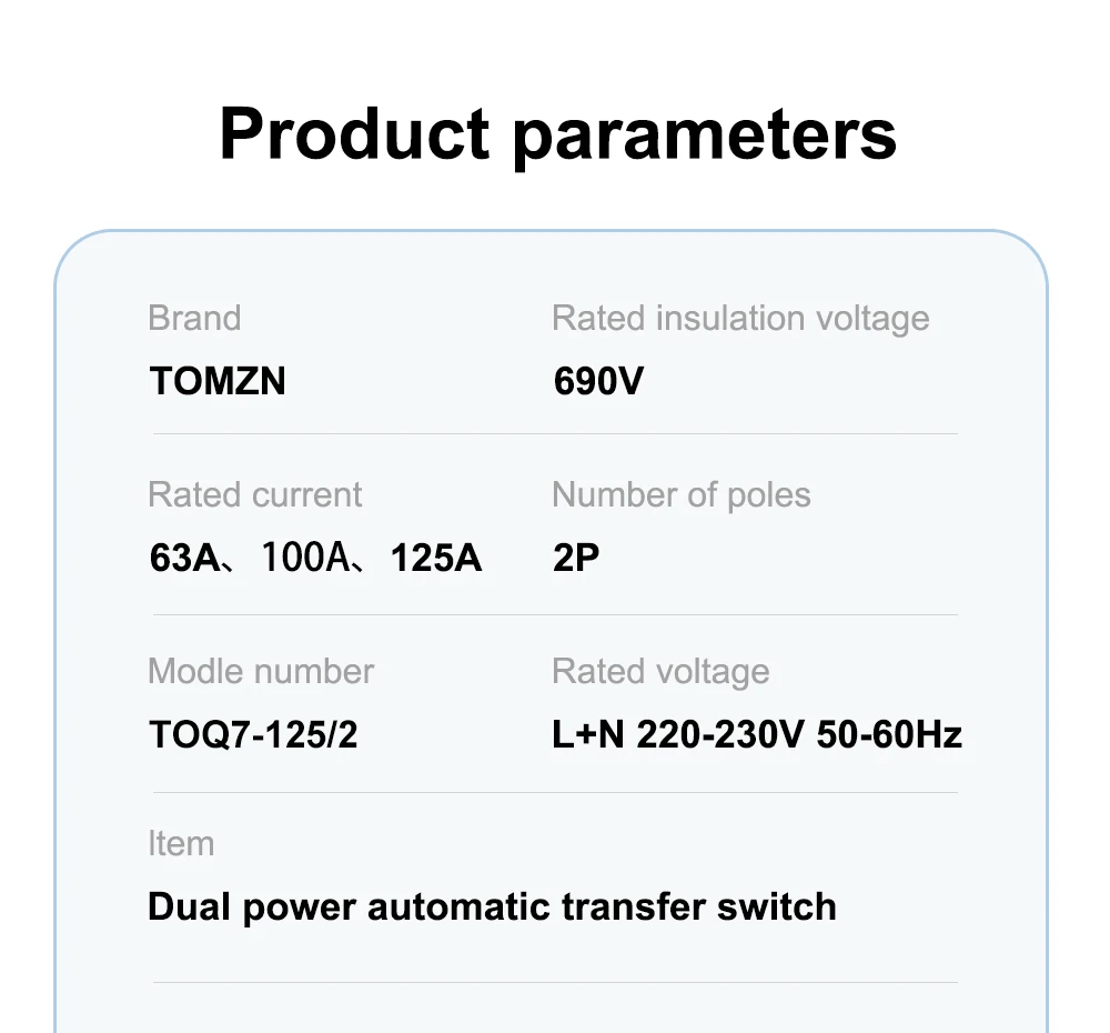 Primjer ožičenja ATS-a unutar električnog kućišta