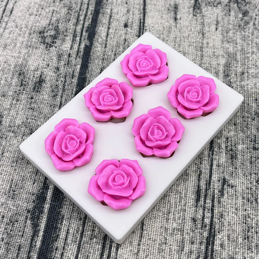 Kamelie Mini Rose Daisy Blume Silikon Sugar Mold Harz Werkzeuge Schokolade Cupcake Backform Fondant Kuchen Dekorieren Werkzeuge – Detail 5