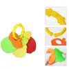 Fruit Macaroon Teether Teething toys for teething babies Easy to grip Food-grade silicone Anti-Swallowing design 5