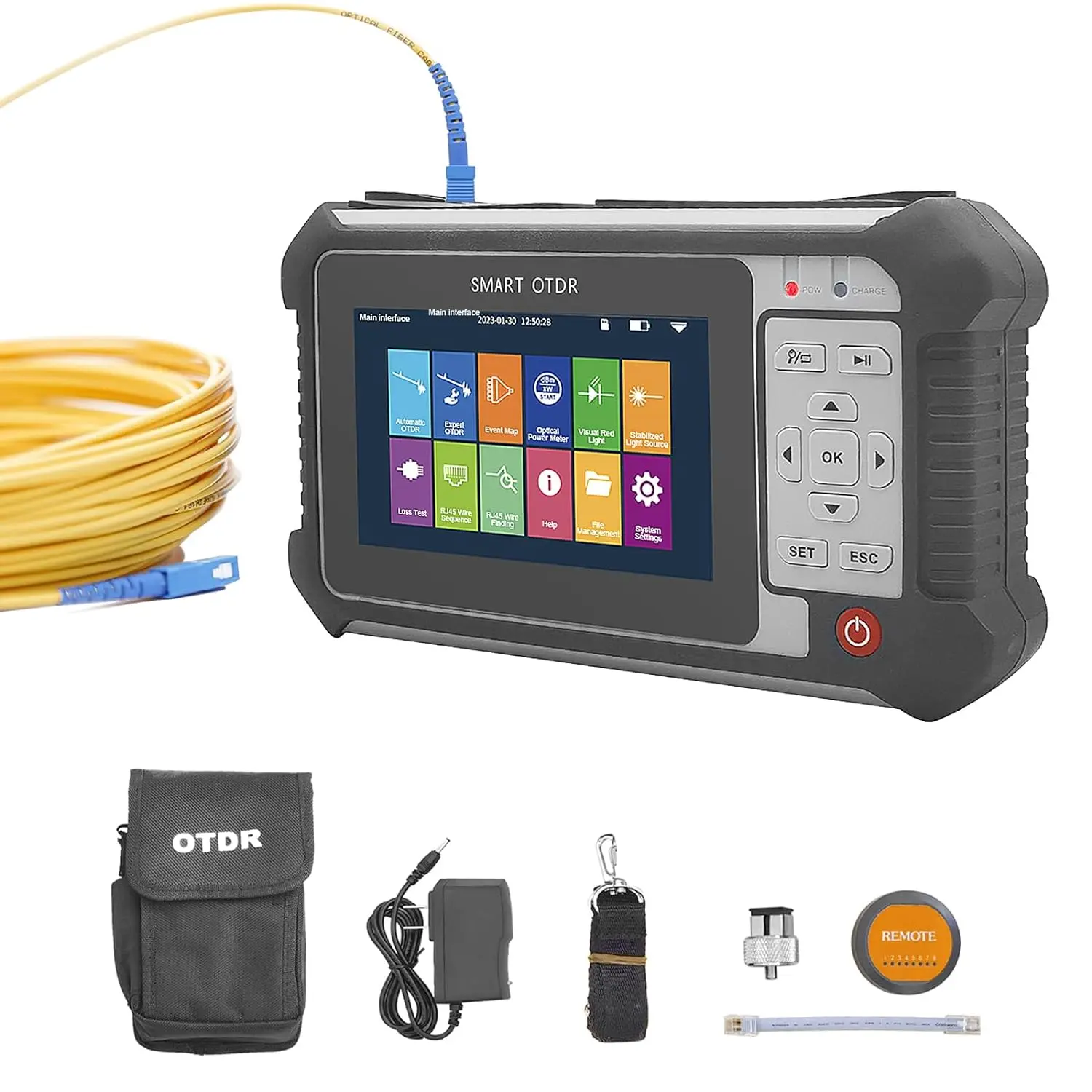 

Мини OTDR 1310 нм 26/24 дБ волоконно-оптический рефлектометр сенсорный экран VFL OLS OPM Тестер кабеля Ethernet с картой событий