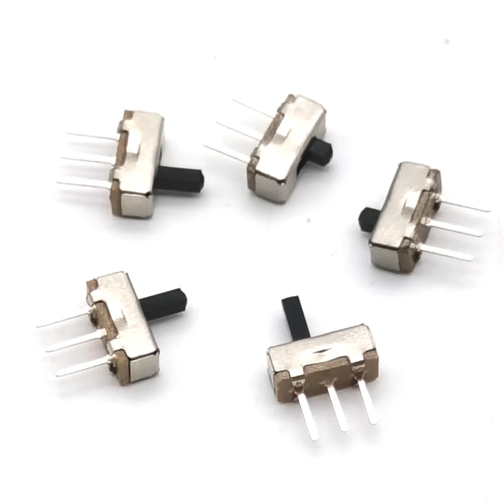 길이:2MM/3MM/4MM/5MM SS12D00 인터럽터 온오프 미니 슬라이드 스위치 3핀 1P2T 2 위치 고품질 토글 스위치 핸들