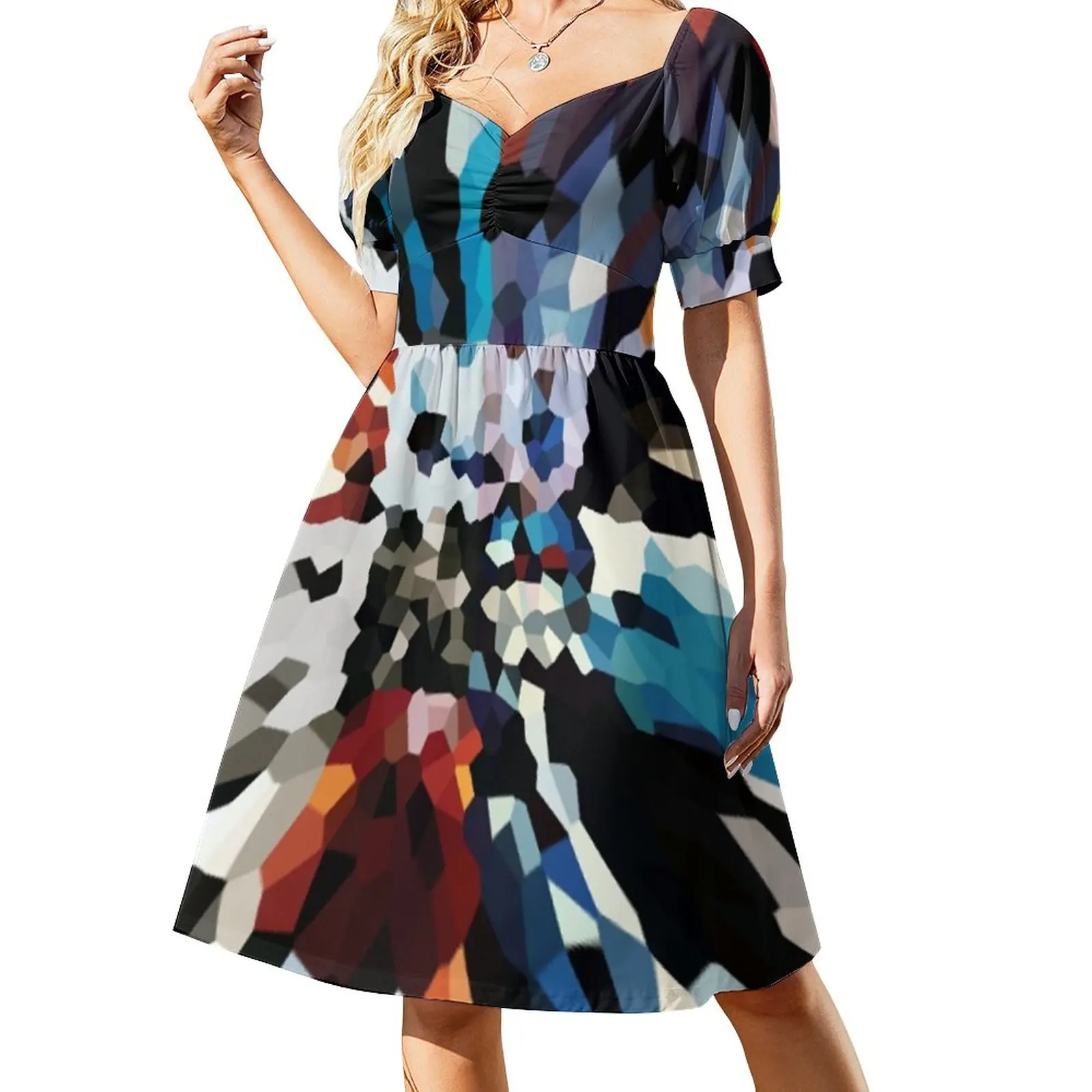 U2 - Achtung baby - Squares Sleeveless Dress Woman clothes elegant dresses for women