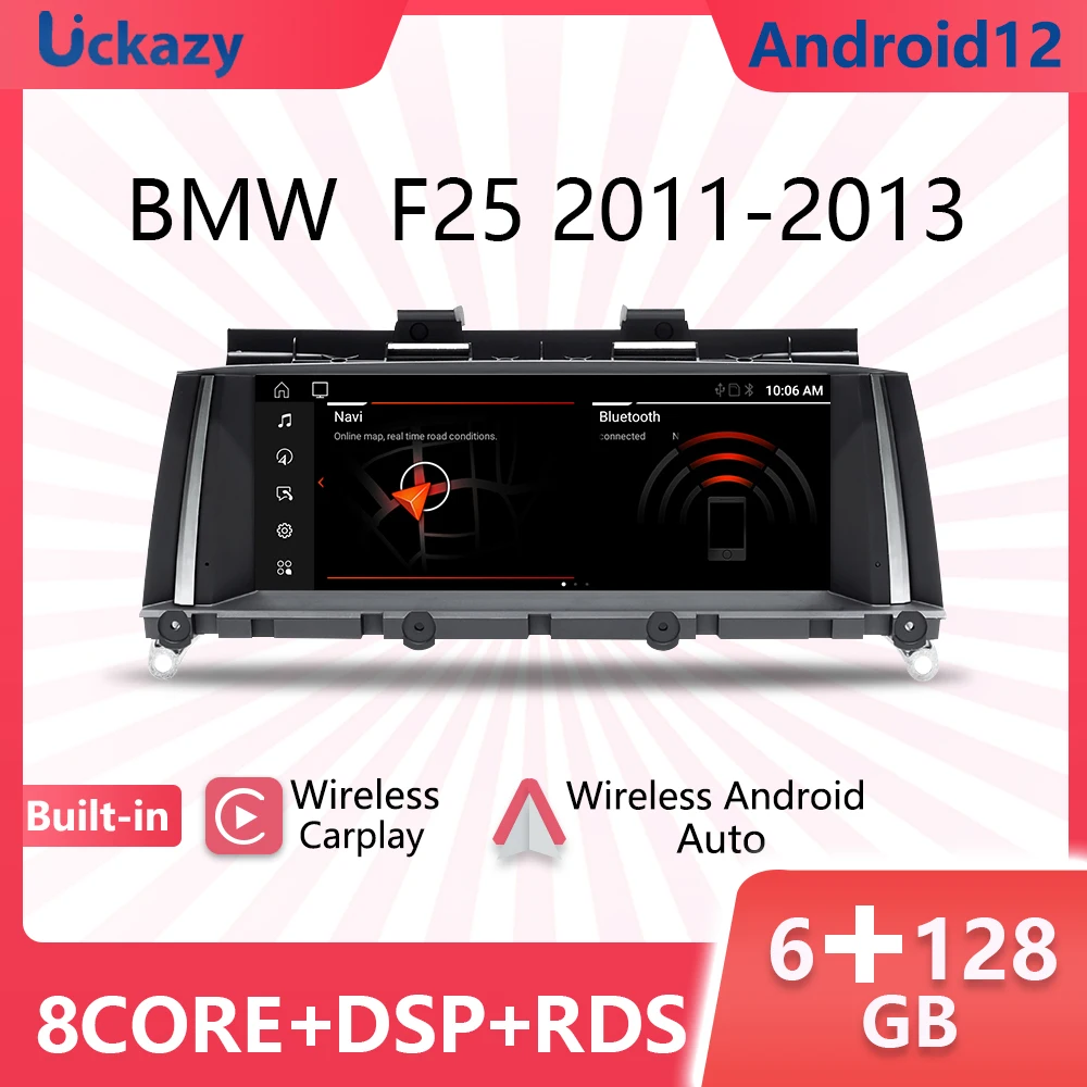 

UCKAZY Android 12 Multimedia Player For BMW X3 F25 for BMW X4 F26 Radio Stereo wireless Carplay Stereo GPS Navigation Audio 4GB