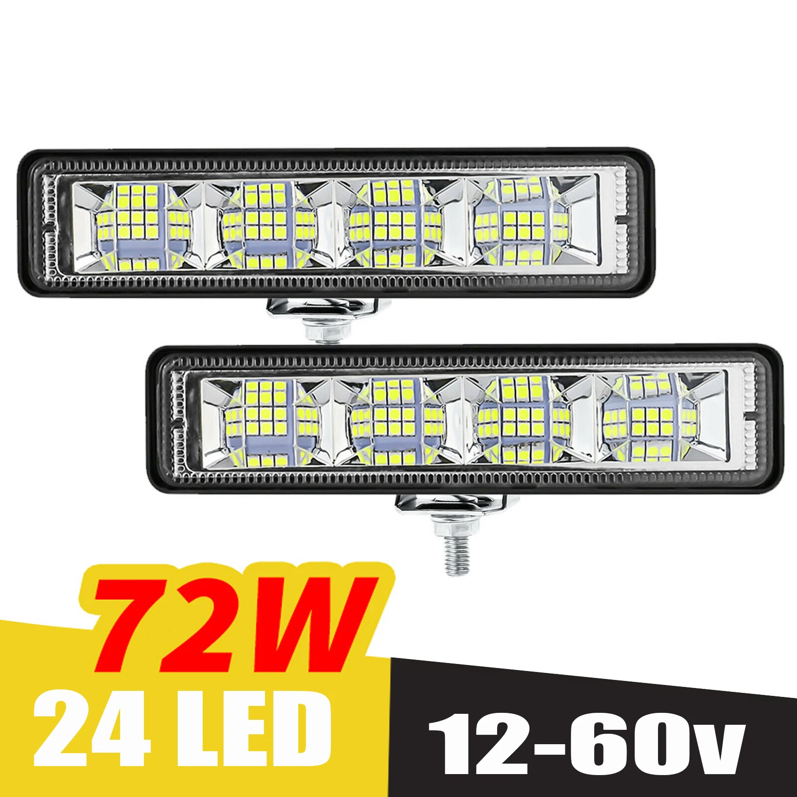72W LED Work Light Bar (2Pcs) 1