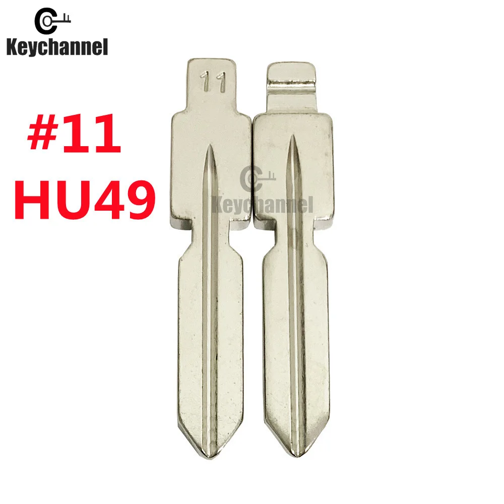 Keychannel 10PCS/LOT Universal #11 KD Car Key Blade HU39 Remote Blank for Benz W126 W124 W140 S320 NO.11 Replacement Metal Blank