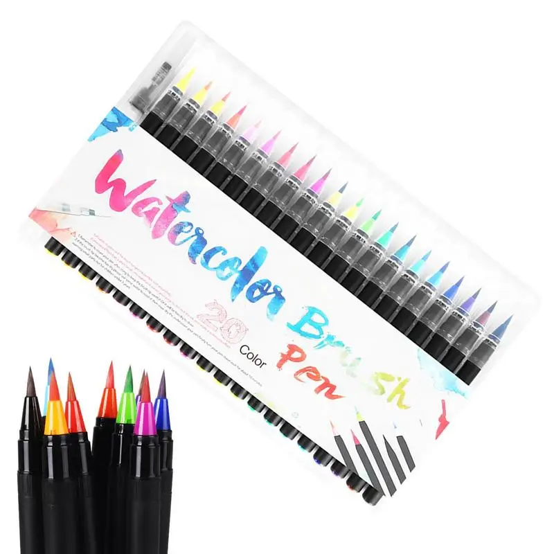 

Watercolor Brush Pens 201 Watercolor Painting Markers Hand Lettering Brush Pen Script Paintbrush For Calligraphy Watercolor