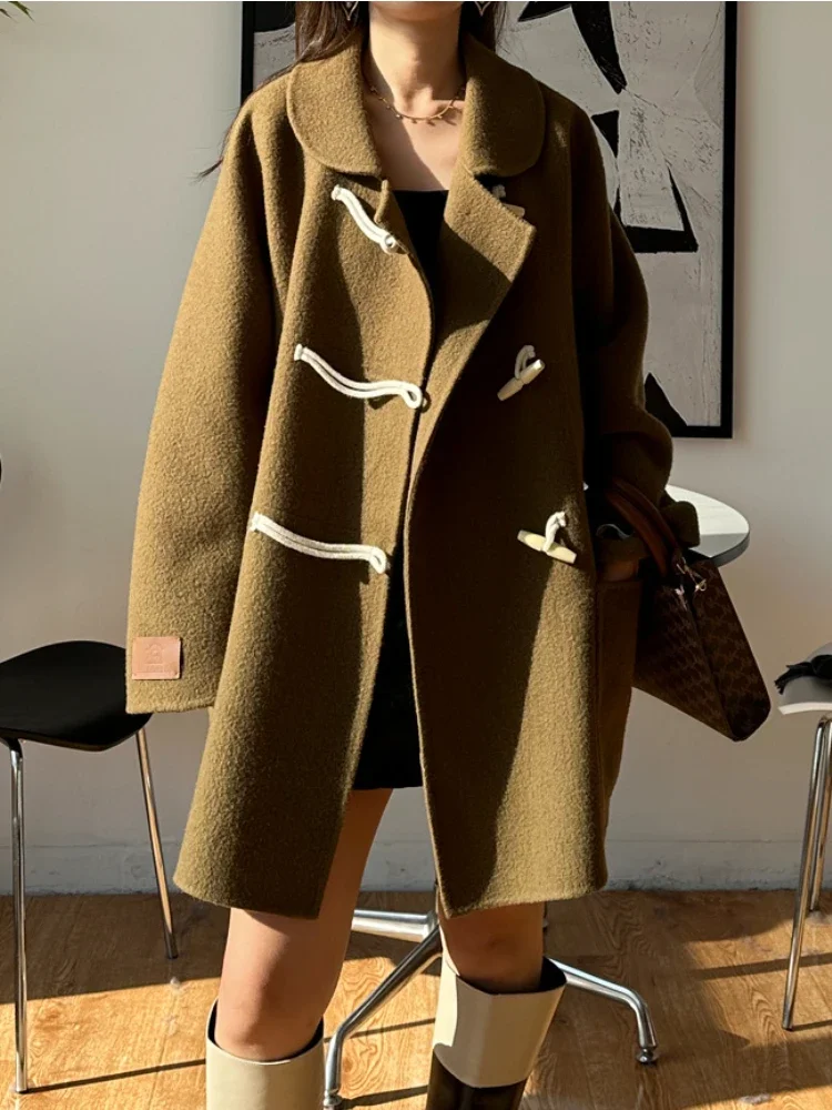 Ladies Lapel Wool Short Coat Jacket Top main image 0