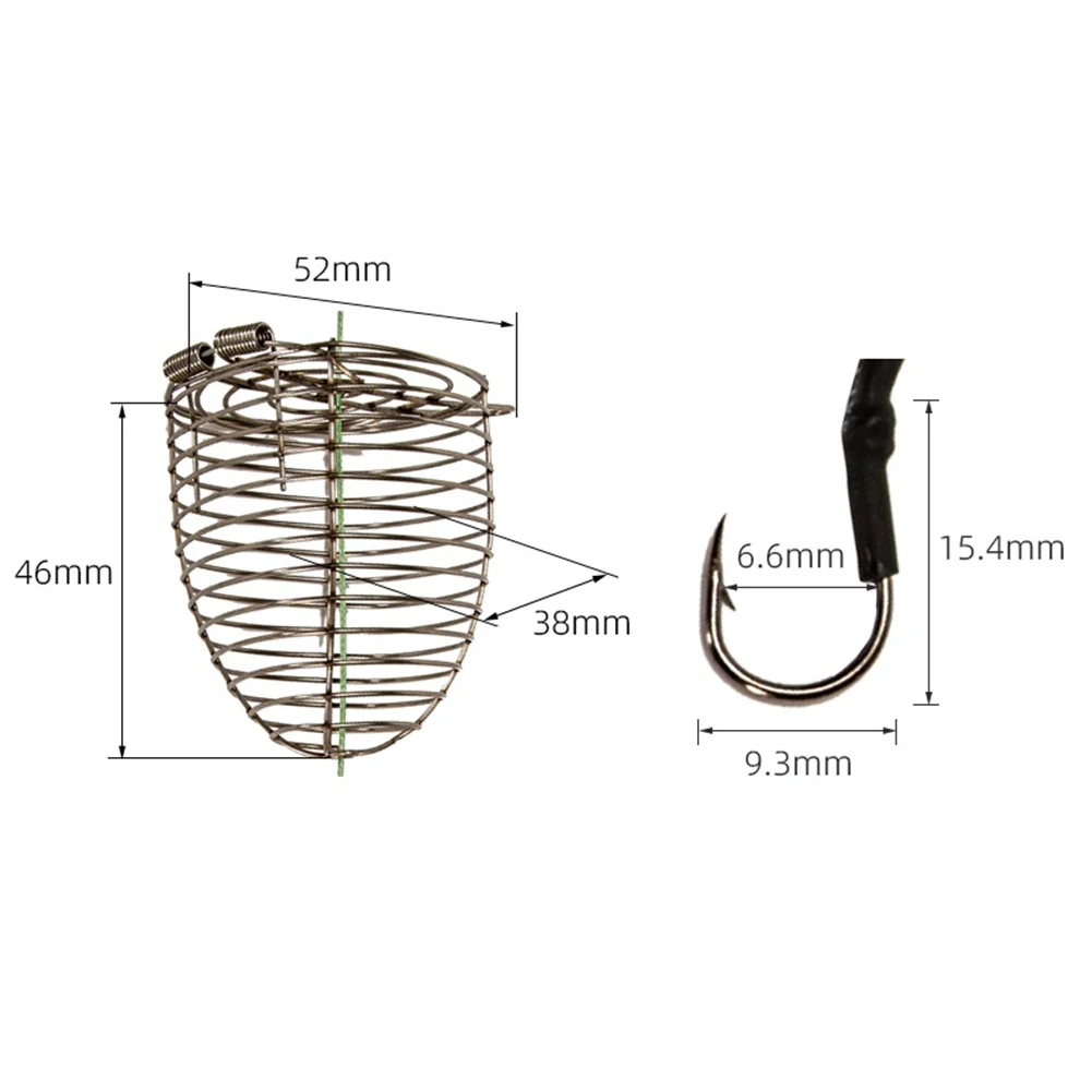 Hot Sale Bait Carp Fishing Feeder Fishing Baits Cages Hook Rig Set Hollow  Sinker Inline Method Cage Feeder Tackle Fishing Tools